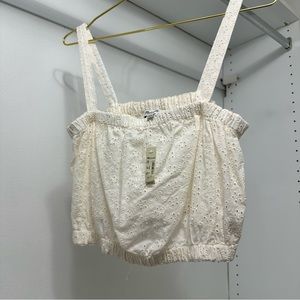 Madewell Eyelet Cropped Tank